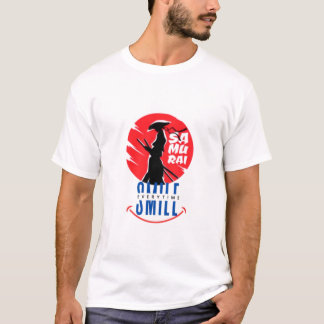 Camiseta Samurai sonríe diseño guerrero único