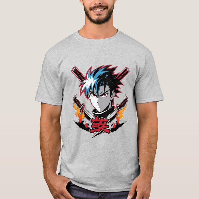 Camiseta Samurai Soul | Anime Warrior T-Shirt for Men (Anverso)