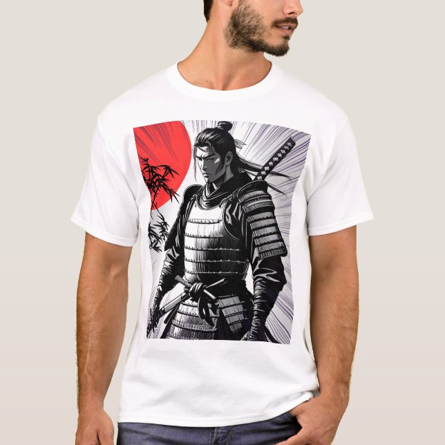 Camiseta Samurai Spirit Rising Sun Art (Anverso)