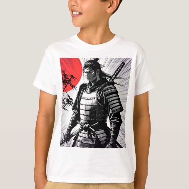 Camiseta Samurai Spirit Rising Sun Art (Anverso)