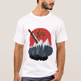 Camiseta Samurai Spirit T-shirt - Japan Retro Sun & Katana