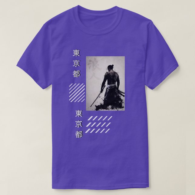 Camiseta Samurai Style Japanese Ronin Warrior Streetwear  (Diseño del anverso)