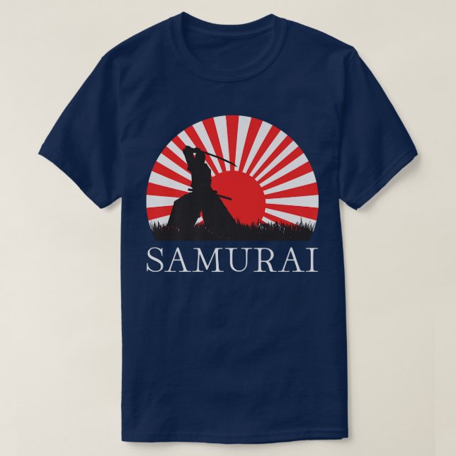 Camiseta Samurai Sun antiguo guerrero japonés retro Bushido (Diseño del anverso)