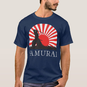 Camiseta Samurai Sun antiguo guerrero japonés retro Bushido