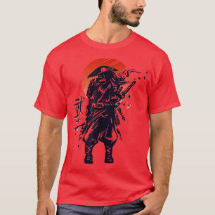 Camiseta Samurai Sunset Japanese Warrior Anime Sword Katana