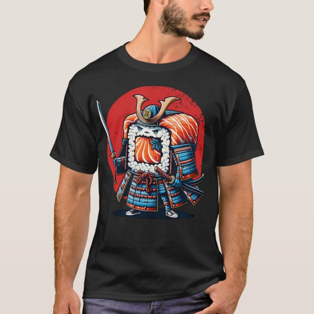 Camiseta Samurai Sushi Clase de Guerrero Japonés Shogun (Anverso)
