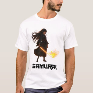 Camiseta Samurai Swordswoman - Épic Anime Guerrero Japonés