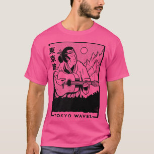 Camiseta Samurai toca guitarra futurismo japonés arte japon