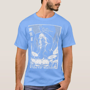 Camiseta Samurai toca tambores futurismo japonés arte japon