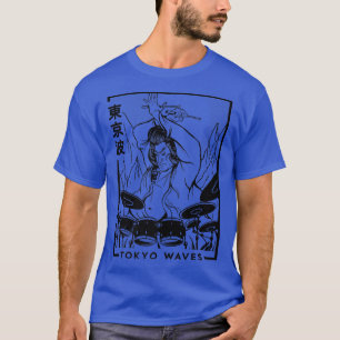 Camiseta Samurai toca tambores futurismo japonés arte japon
