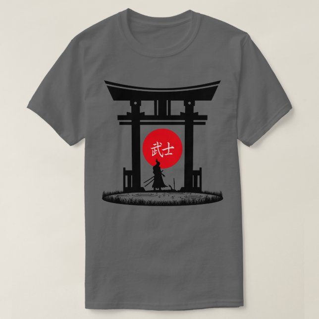 Camiseta Samurai Torii Gate Vibes estéticos de Japón (Diseño del anverso)