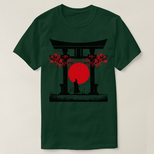 Camiseta Samurai Torii Gate vídeos japoneses (Diseño del anverso)