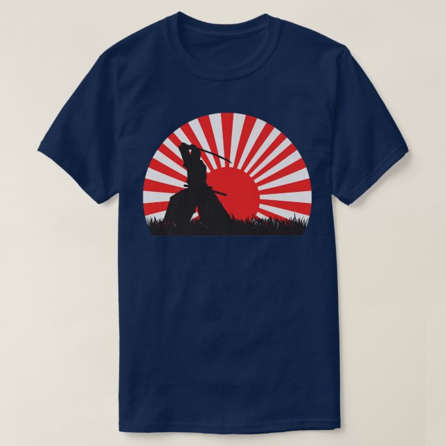 Camiseta Samurai Warrior Bushido Oni Sword Sunset Japanese  (Diseño del anverso)