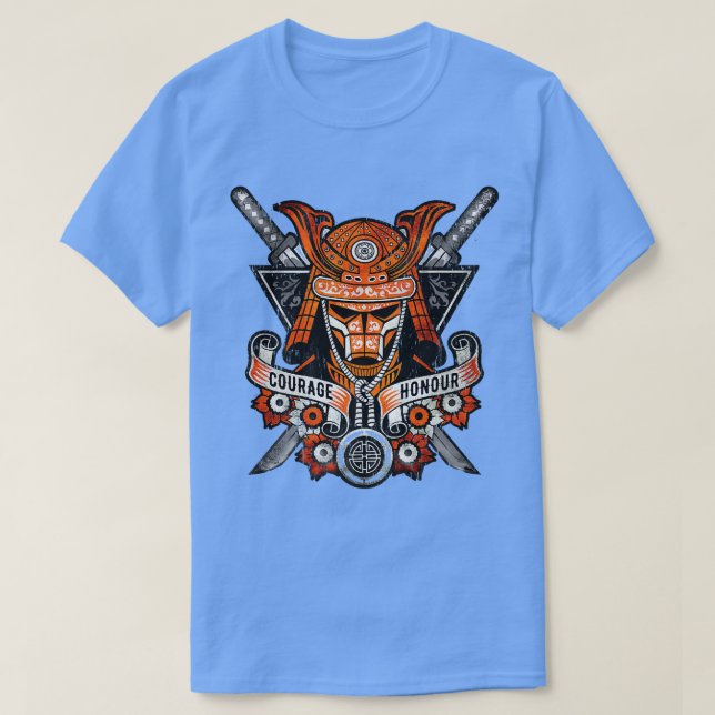 Camiseta Samurai Warrior  Courage and Honour, Bushido  (2) (Diseño del anverso)