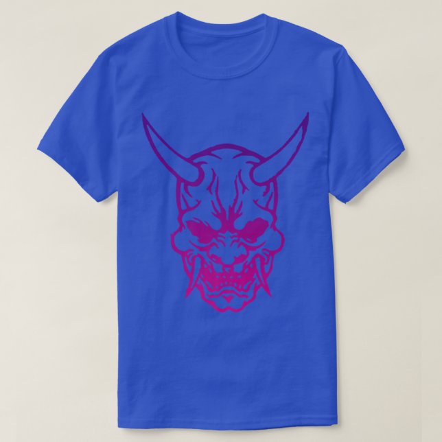 Camiseta Samurai Warrior Mask, Hannya Oni Mask Japan Anime  (Diseño del anverso)