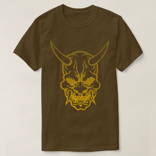 Camiseta Samurai Warrior Mask, Hannya Oni Mask Japan Anime1 (Diseño del anverso)