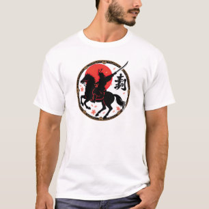 Camiseta Samurai Warrior Rising Sun Design