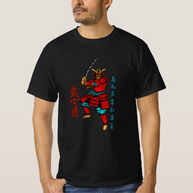 Camiseta Samurai Warrior with Sword - Japanese Culture (Anverso)