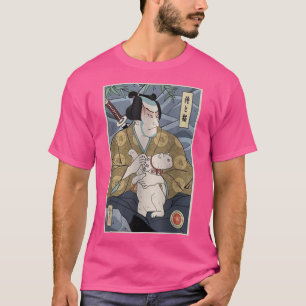 Camiseta Samurai y Cat Ukiyoe Guerrero Japonés Lover Samura