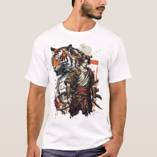 Camiseta Samurai y el tigre - La unión perfecta entre