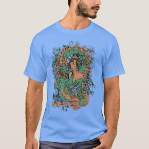 Camiseta Samurai y personajes japoneses al Chica japonés