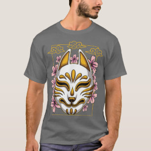 Camiseta Samurai y personajes japoneses en Kitsune japonés 