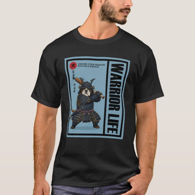 Camiseta Samurainimals Bulldog Arma (Anverso)