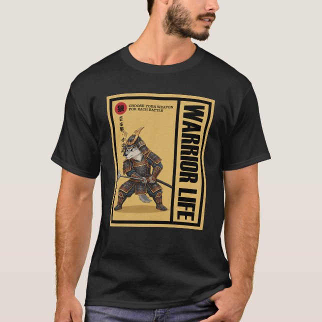 Camiseta Samurainimals Wolf Weapon (Anverso)