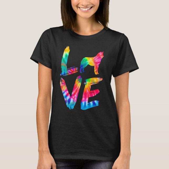 Camiseta Samusky Tie Dye Love Dog Mom (Anverso)