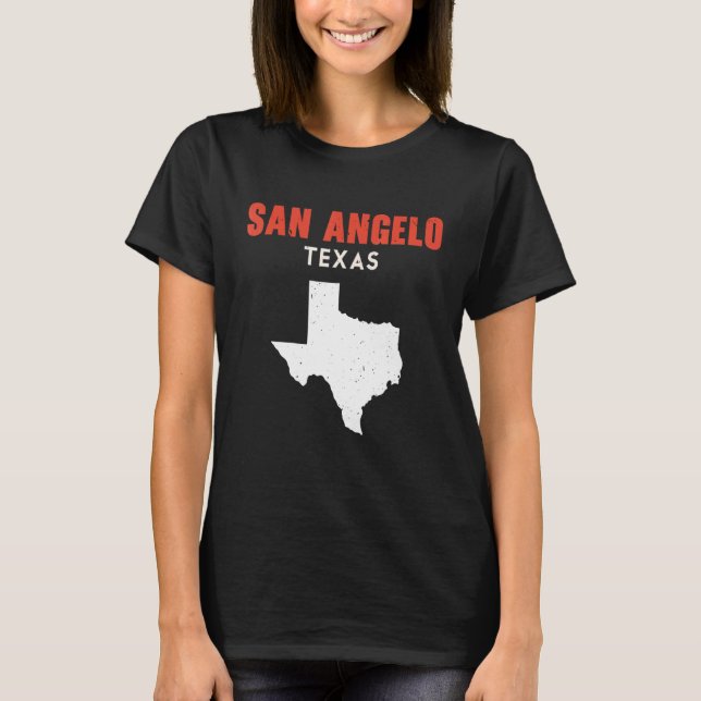 Camiseta San Angelo Texas Estados Unidos Estados Unidos de  (Anverso)