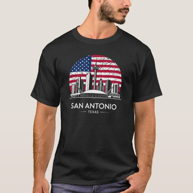 Camiseta San Antonio City Texas Flag (Anverso)