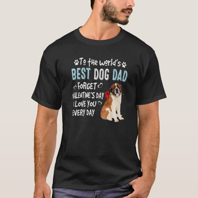 Camiseta San Bernard Mejor Perro Papá Día de San Valentín C (Anverso)