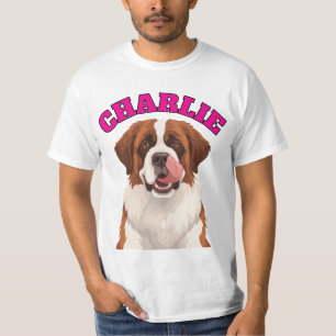 Camiseta San Bernardo Personalizado Perro Grande Lengua Fue