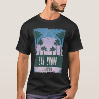 Camiseta San Bruno California CA Vaporwave Retro 80