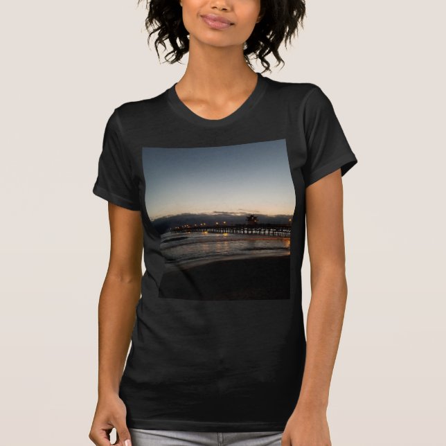 Camiseta san clemente pier noche océano california (Anverso)