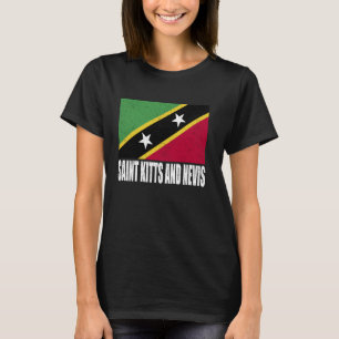 Camiseta San Cristóbal y Nevis Bandera Grunge recuerdo de é