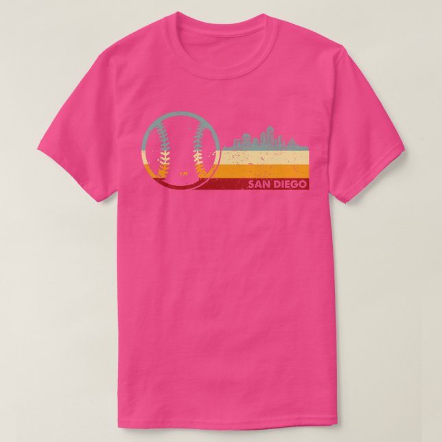 Camiseta San Diego Baseball Vintage Retro (Diseño del anverso)