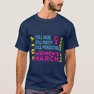 Camiseta San Diego CA Mujeres Marzo Enero 2019 Nasty