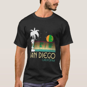 Camiseta San Diego CA Palm Trees California Souvenir Retro