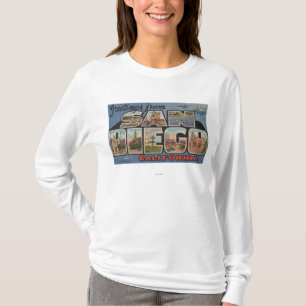 Camiseta San Diego, California - escenas grandes de la