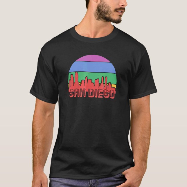 Camiseta San Diego California estilo 70 de la ciudad de Ret (Anverso)