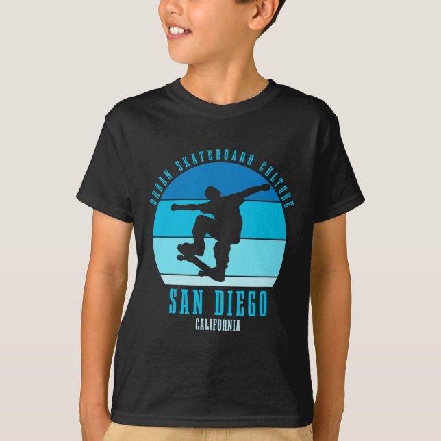 Camiseta San Diego California Skateboarder Urn Skateboardin (Anverso)