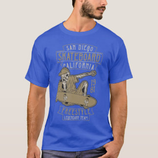 CAMISETA SAN DIEGO CALIFORNIA SKULL SKATEBOARD TEAM RETRO T