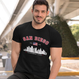 Camiseta San Diego California Skyline West Coast Vibes