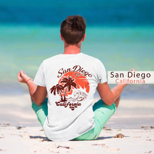 Camiseta San Diego California Sunset Palm Trees Souvenirs