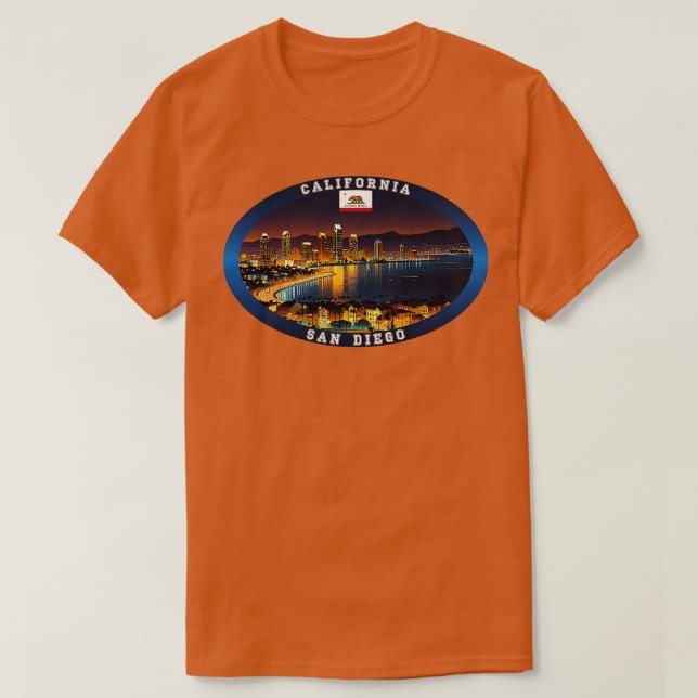 Camiseta San Diego California Travel TShirt (Diseño del anverso)