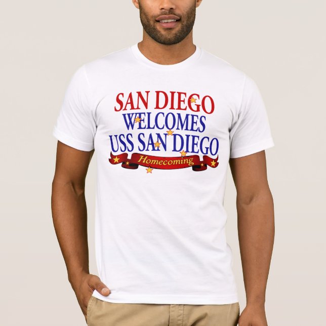 Camiseta San Diego da la bienvenida a USS San Diego (Anverso)