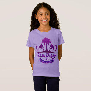 Camiseta San Diego, delfínes de CA con las palmeras
