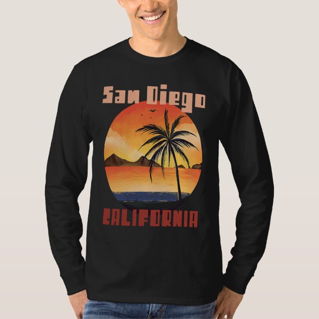 Camiseta San Diego Palm trees California Vacation Beach Oce (Anverso)