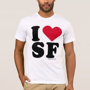 CAMISETA SAN FRANCISCO - "AMO SF" "QUE AMO SAN FRANCISCO "